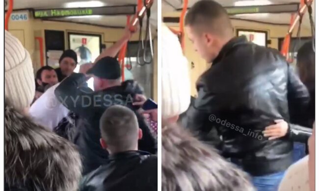 Пасажири влаштували бійню в тролейбусі Одеси, що стало причиною: відео масової бійки