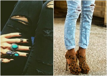 стиль, туфли, джинсы