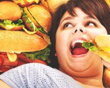 вредная еда, гамбургер, лишний вес