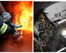Пожар охватил жилой дом с новогодней елкой: кадры ЧП под Одессой