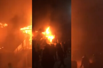 Ад на границе: слышна стрельба, все в огне и дыму, кадры масштабного ЧП