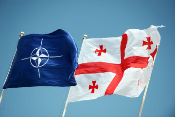 Грузия и НАТО флаги