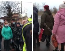 Под Одессой копы остановили маршрутки и высадили всех, люди вышли на дорогу: "Совесть имели бы", видео