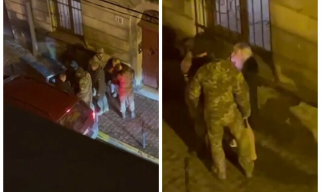 Новый скандал с представителями ТЦК попал на видео: мужчину запаковали в авто, а у женщины выбили из рук телефон
