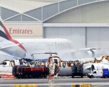 Пожар на борту самолета в аэропорту Дубая потушили