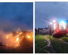 Масштабна пожежа спалахнула під Харковом, 500 м2 у вогні: кадри