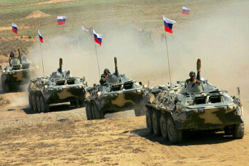 Россия, войска, граница, танки РФ, БТРы