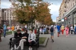 осень, Киев, Крещатик, украинцы, люди