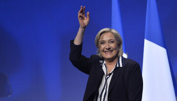 Presidential Candidate Marine Le Pen Holds A Rally Meeting In Nice