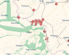 мапа фронту Суми