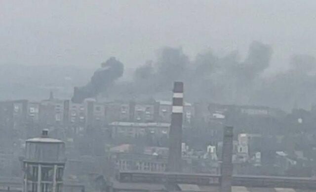 Новая порция "бавовны" в оккупированном Донецке, вспыхнул пожар: кадры с места