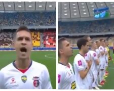 Український футболіст прославився божевільним виконанням гімну, відео: "Перекричав весь стадіон"