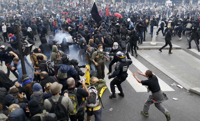 протест, митинг, париж