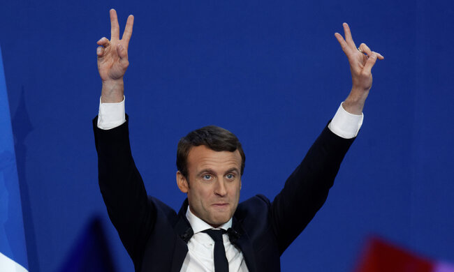 Presidential Candidate Emmanuel Macron Hosts A Meeting At Parc Des Expositions In Paris