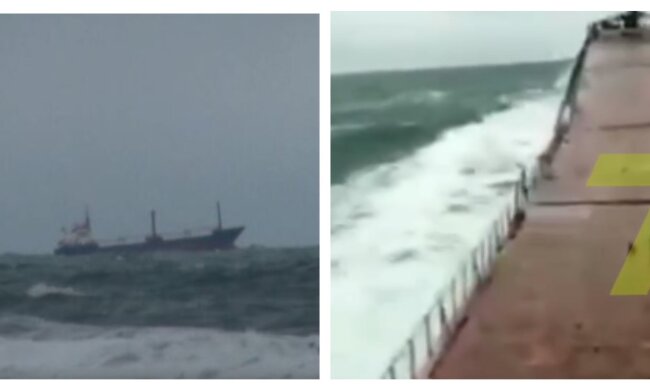 Моряки кричали і відео обірвалося: з'явилися моторошні кадри моменту перелому судна "Arvin" в Чорному морі