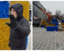 “Ты еще “Слава Украине” тут прокричи!”: россиянка набросилась на коммунальщиков из-за желто-синих декораций, видео