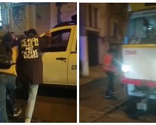 Копи заблокували рух трамваїв в Одесі, відео: "люди тягли авто на руках"