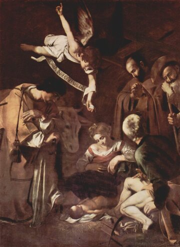 «Рождество со Святым Франциском и Святым Лаврентием» Микелланджело да Караваджо