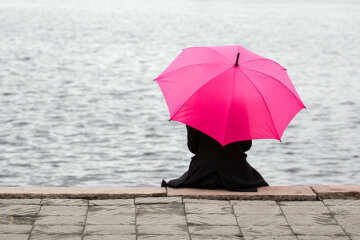 зонт, дождь, одиночество