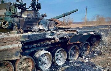 танк, війна, згоріла техніка РФ