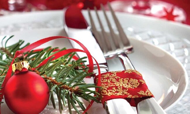 новий рік, стіл, страви