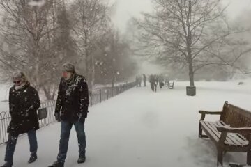 зима, люди, погода, сніг