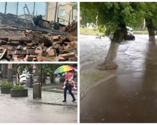 Погода разошлась в Украине, видео: посмывало асфальт и улицы превратились в бурные потоки
