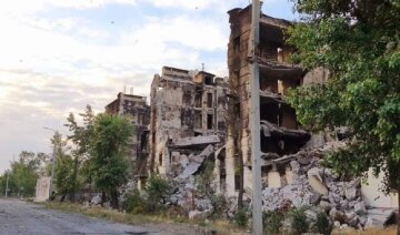 руїни, вулиця, Луганська область, війна