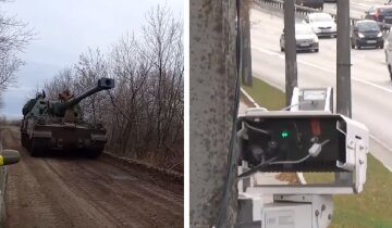 камеры видеонаблюдения, дороги, военная техника