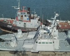 військові кораблі бронекатери "Нікополь" і "Бердянськ", буксир "Яни Капу"
