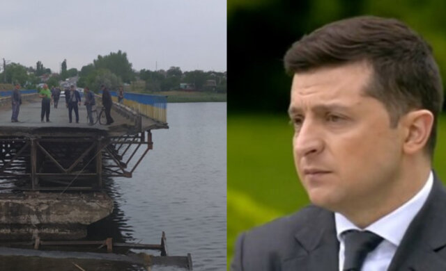 Мост с фурой обрушился на Днепропетровщине, фото: "пока Зеленский обещал миллиарды"