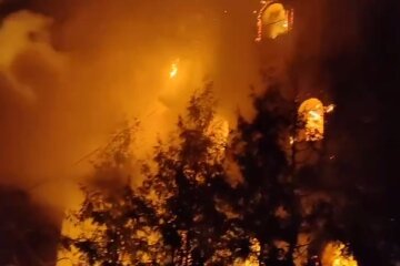 пожар после атаки