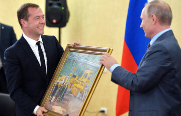портрет Путин Медведев