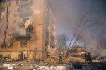Київ, війна, обстріли, будинок, пожежа