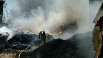 Масштабна пожежа на складі під Києвом: вогонь знищив авто, побутові вагончики та будинок охорони