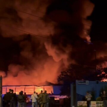 пожар в Одессе после атаки
