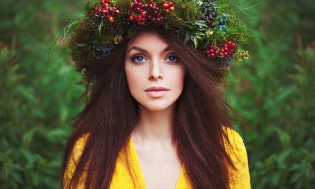 девушка, венок, купала