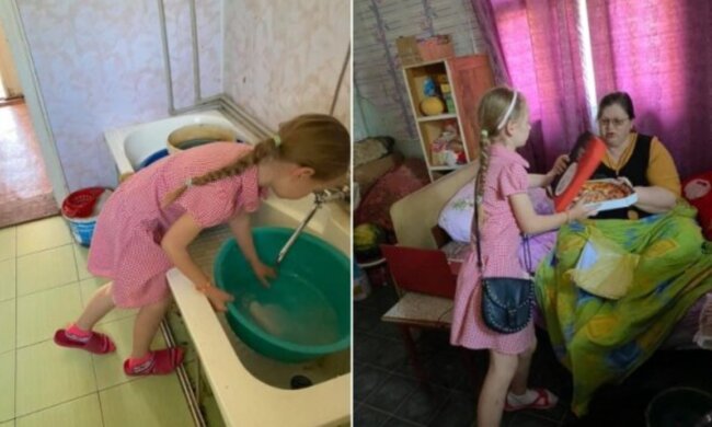 "Пришлось рано повзрослеть": маленькая украинка спала на полу и годами ухаживала за прикованной к постели мамой
