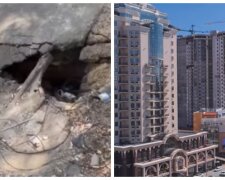 Асфальт ушел под землю на парковке в элитной части Одессы: видео от очевидцев