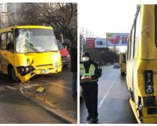 Две маршрутки с людьми попали в аварию, движение затруднено: кадры ДТП из Одессы