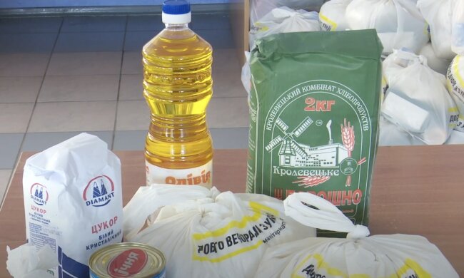 Безкоштовні продукти для ВПО в Києві