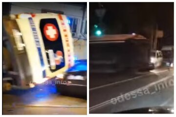В Одесі швидка з хворими перекинулася на дорозі: відео ДТП і що відомо про постраждалих