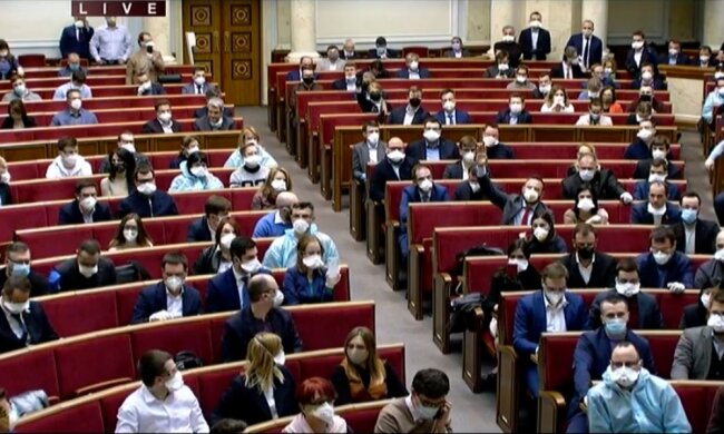 Рада, нардепы в масках, карантин