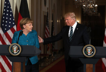 Donald Trump Holds Joint Press Conference With German Chancellor Angela Merkel