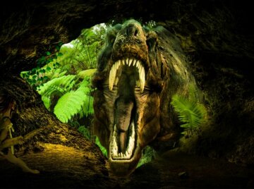 динозавр, пасть, хищник зубы