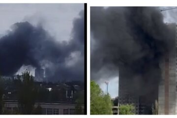 Столицю заволокло чорним димом: потужна пожежа спалахнула у Києві, кадри з місця