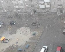 Сніг накрив Київ посеред весни: кадри раптової стихії