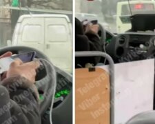 Киевский маршрутчик привлек внимание своим поведением за рулем, видео: "Ситуация уникальная"