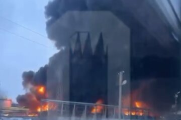 пожар на нефтебазе в Клинцах