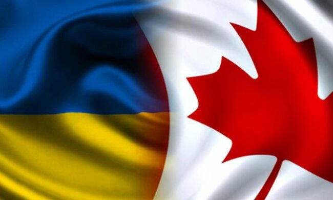 Канада, украина, флаг
